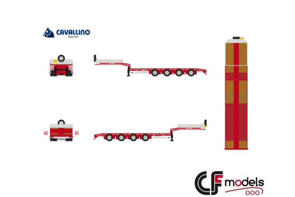 Cavallino 20-1348 Remorque Faymonville Max 100 à 4 essieux