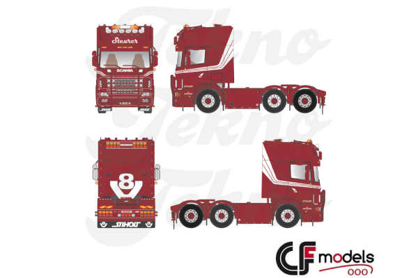 88833 Tekno Scania 164 Topline 6x2 Steurer