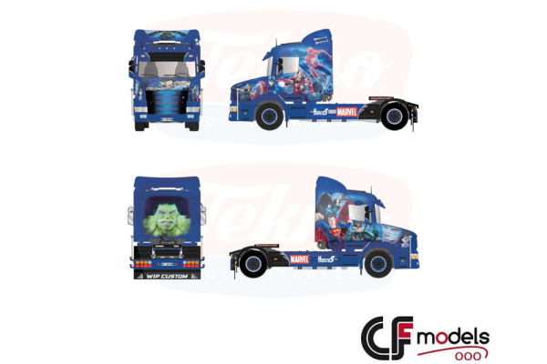88688 Tekno Scania S4 4x2 Garage du Midi - Super Heroes