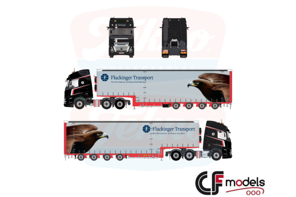 90177 Tekno Volvo FH Aero Globetrotter XL 6x2 Fluckinger