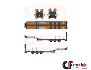 90873 Tekno semi-remorque surbaissée Broshuis à 3 essieux